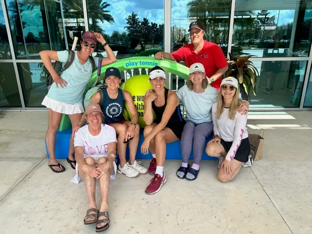 Group photo of Coach Mike's USTA National Campus tennis-camp clients in Orlando, Florida